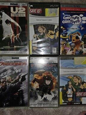 Assorted PSP UMD Movie & Game Lot Of 6